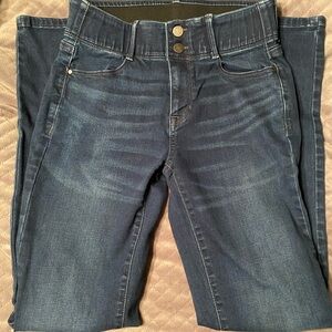 Apt 9 Tummy Control Jeans 4L Straight Leg Jeans Nine West Elastic Waist 4 Long